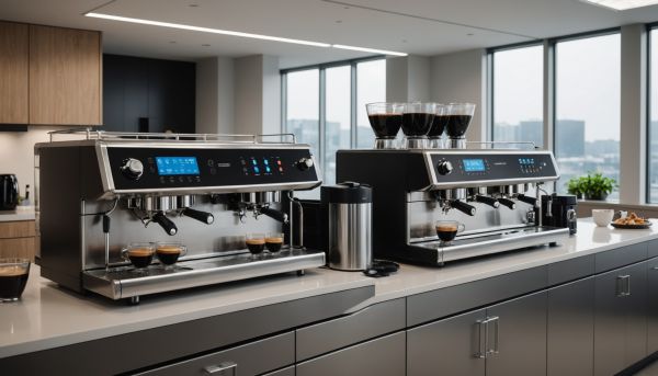 Les machines à café et fontaines à eau modernes