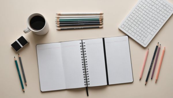 Pots à crayons et blocs-notes pour un plan net